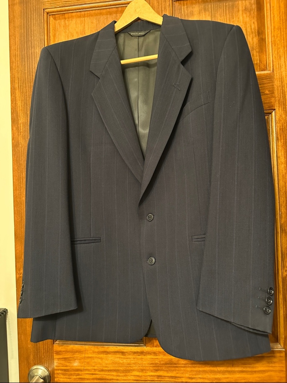 Pierre Cardin Navy Pinstripe Men's Suit Jacket